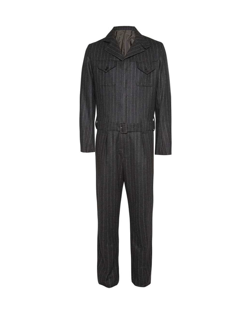 Kingsman Chalk Striped Wool Siren Suit in Gray for Men | Lyst