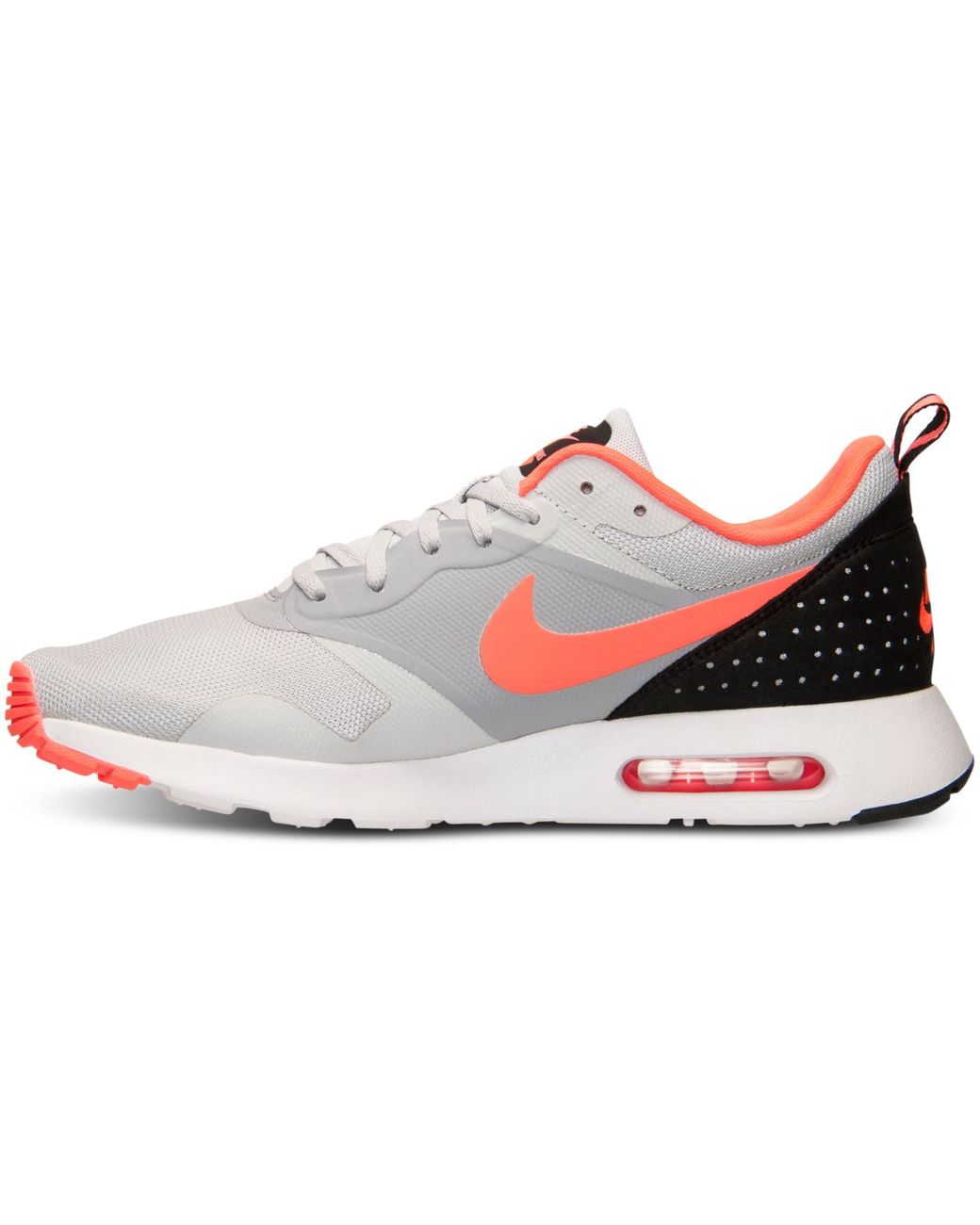 Nike Suede Men's Air Max Tavas Running Sneakers From Finish Line in Grey/ Bright Crimson (Orange) for Men | Lyst