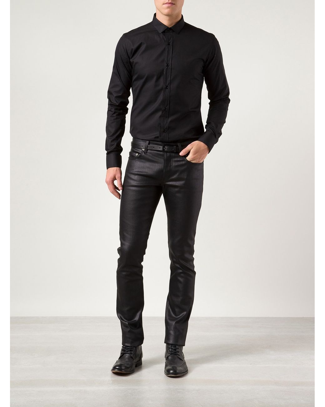 定価20万ハカマパンツ ベルト付 Black | Saint Laurent-