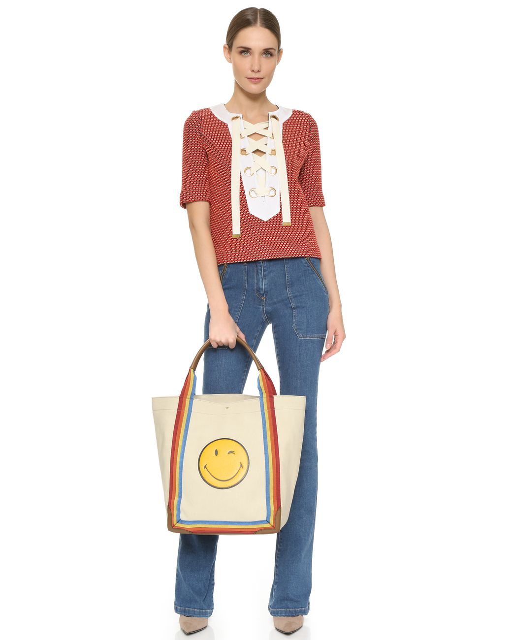Anya Hindmarch Wink Pont Tote in Natural | Lyst
