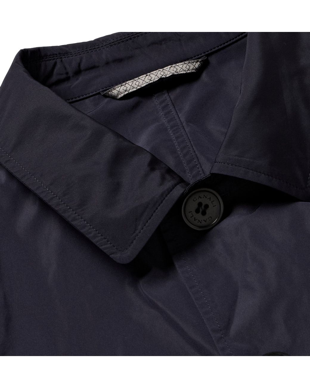 Canali Rain Wind Tech Trench Coat in Blue for Men Lyst