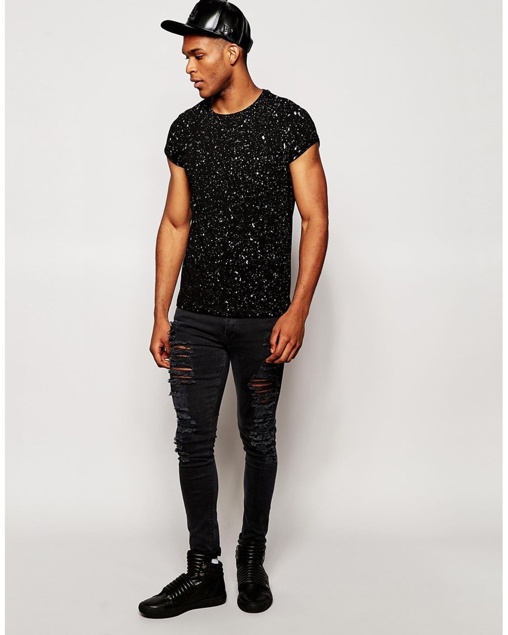 black paint shirt