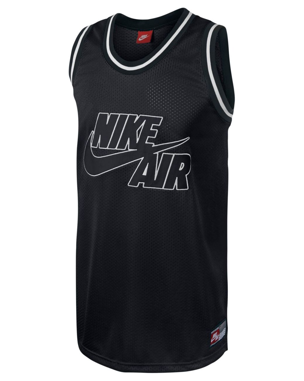 Nike Basketball Jersey Basketball w/Swoosh Logo Black/Blue/Gray Men's Size  L