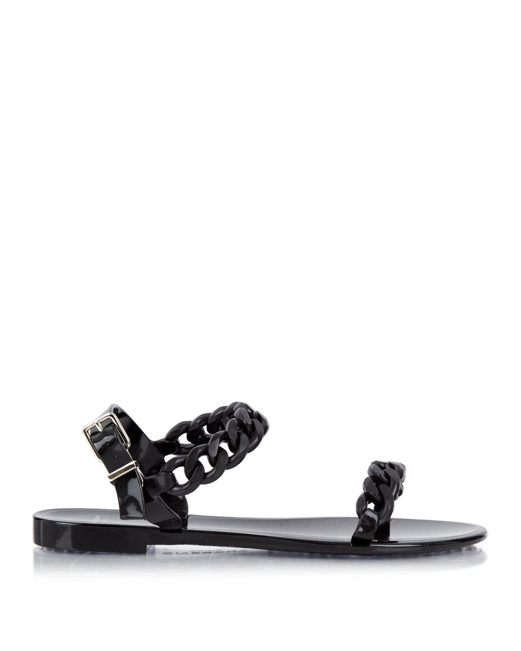 Givenchy Chain Rubber Sandals in Black | Lyst