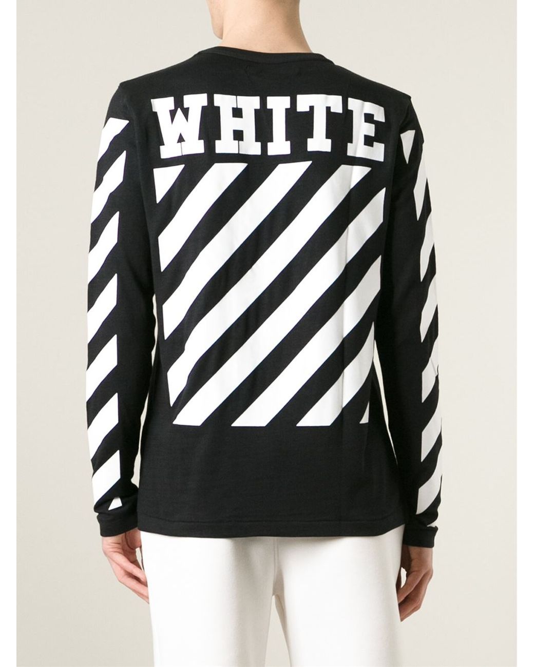 Off-White c/o Virgil Abloh Striped Sweater in Black for Men | Lyst
