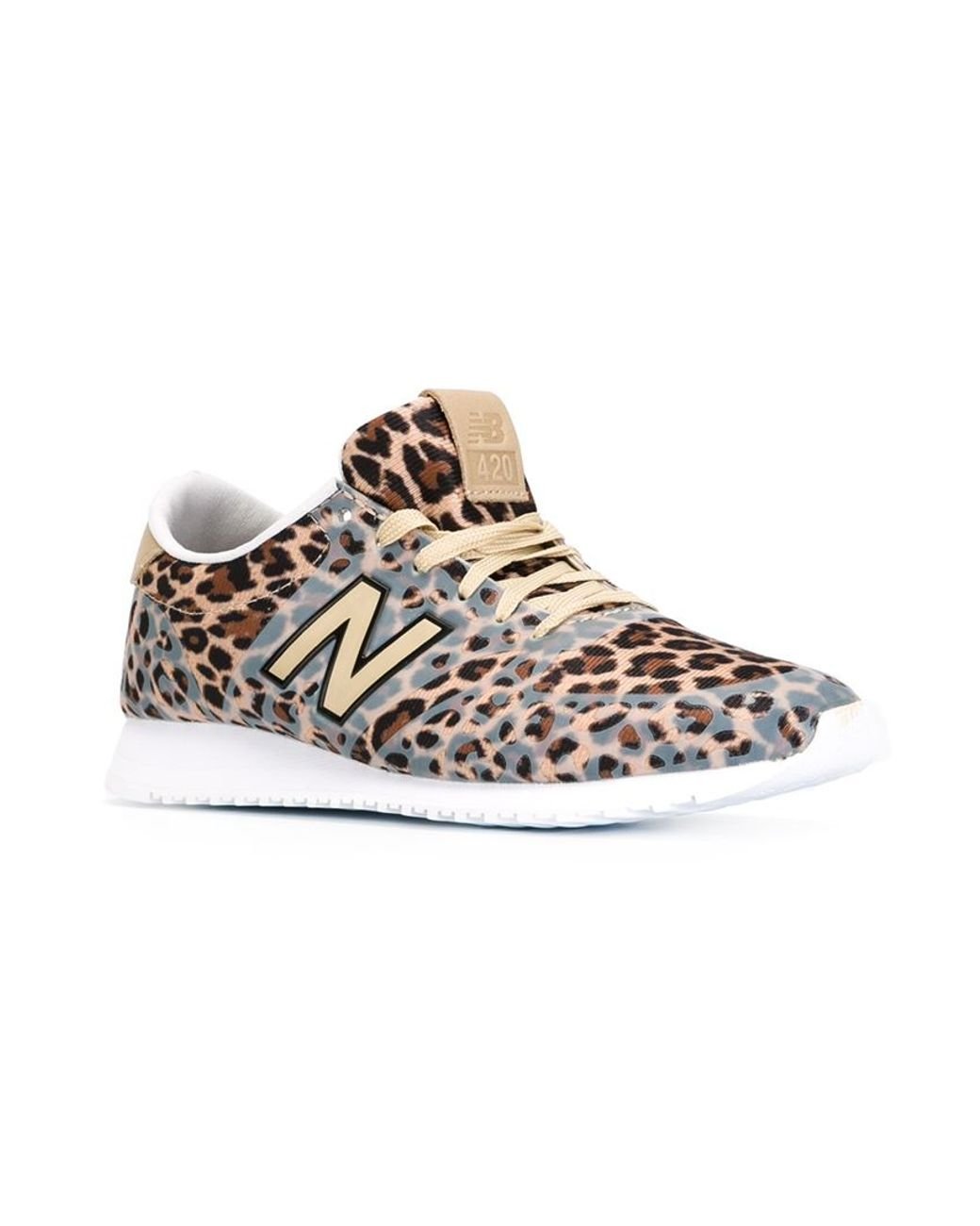 New Balance Leopard Print Trainers in Black | Lyst