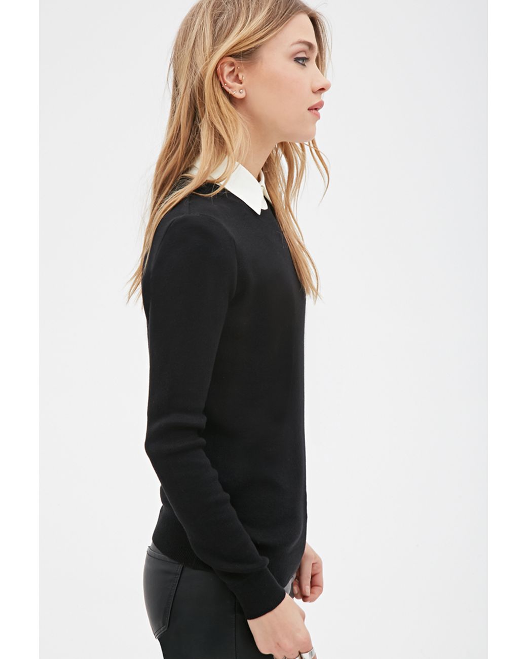 Forever 21 Layered-collar Sweater in 