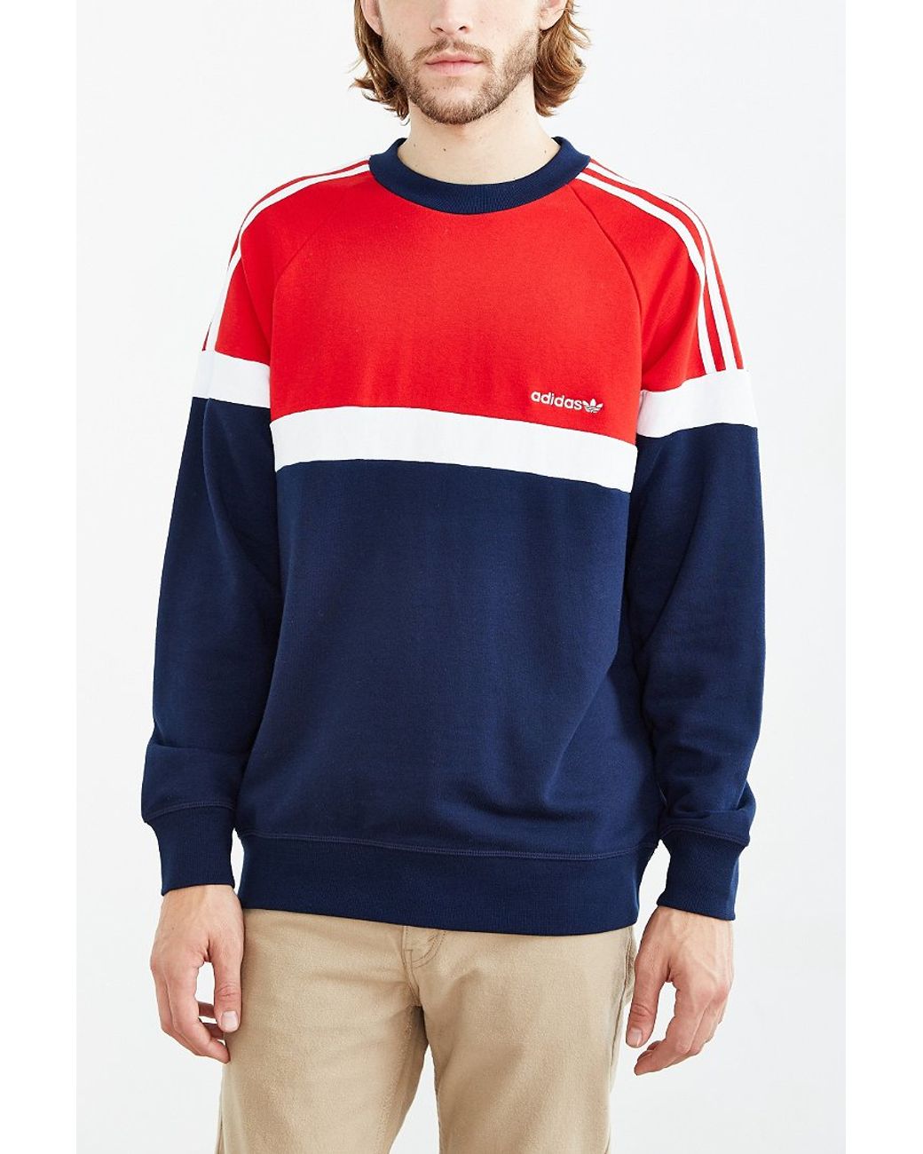 adidas Originals Itasca Crew Neck Sweatshirt in Blue for Men | Lyst