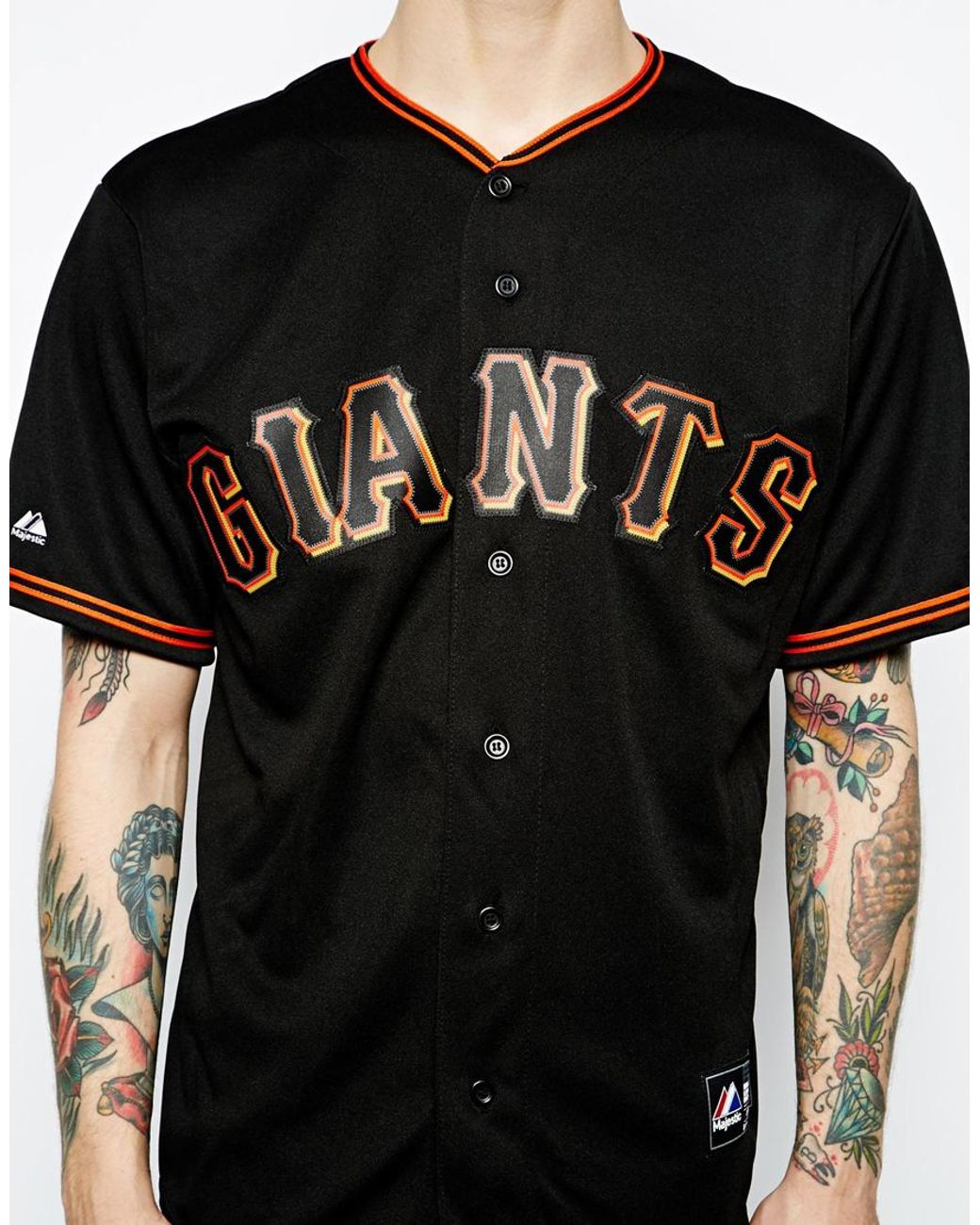 Majestic San Francisco Giants Alternate Baseball Jersey in Black