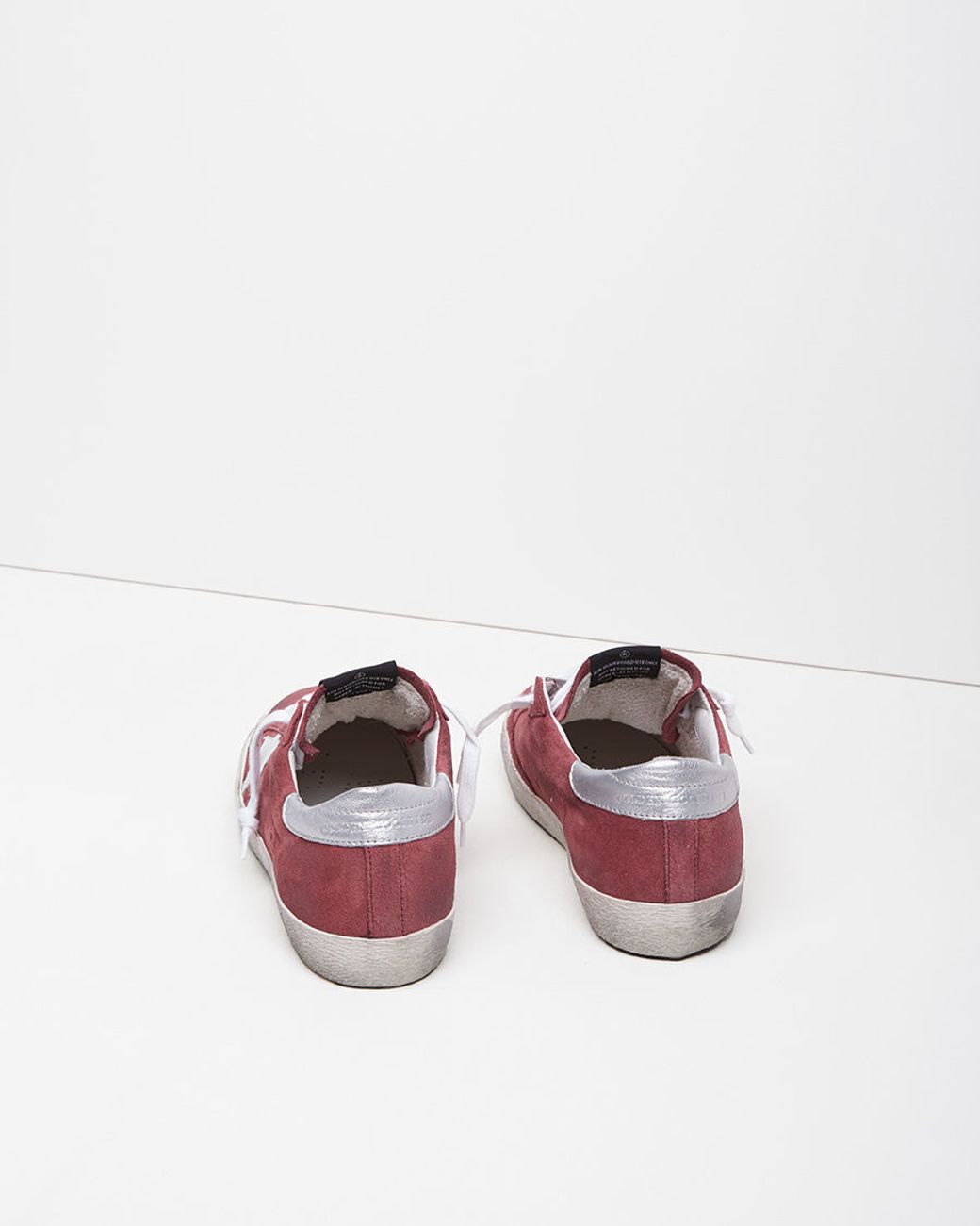 Golden Goose Superstar Suede Low-Top Sneakers in Red | Lyst