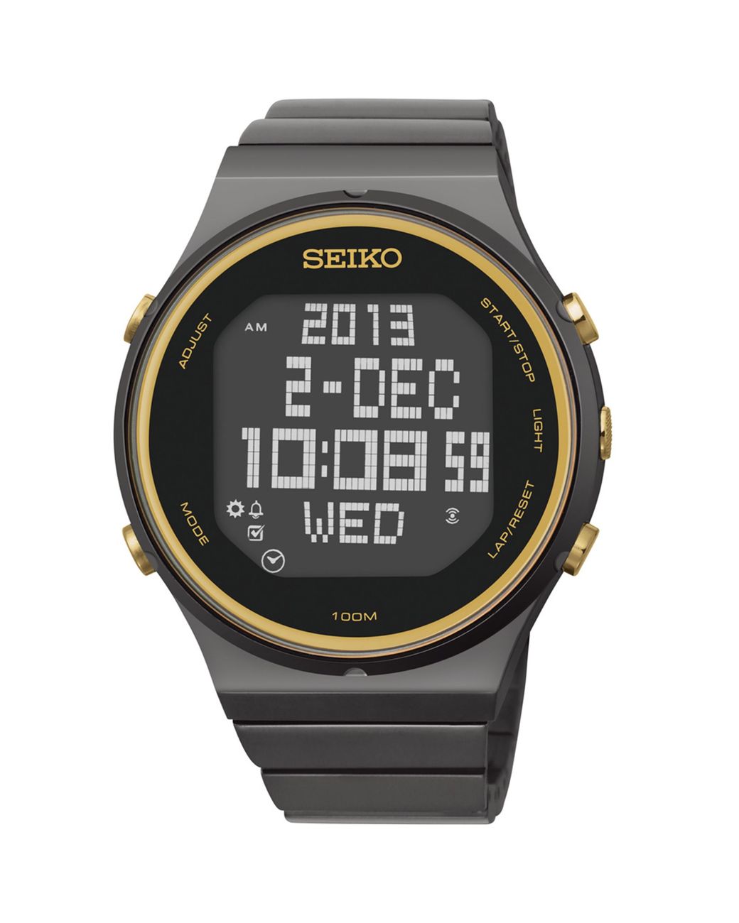 Seiko Mens Digital Matrix Black Ionfinished Stainless Steel Bracelet Watch  45mm Stp011 for Men | Lyst