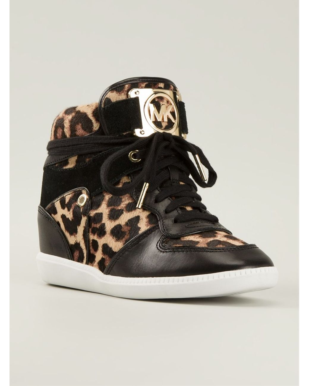 Leopard wedge store tennis shoes