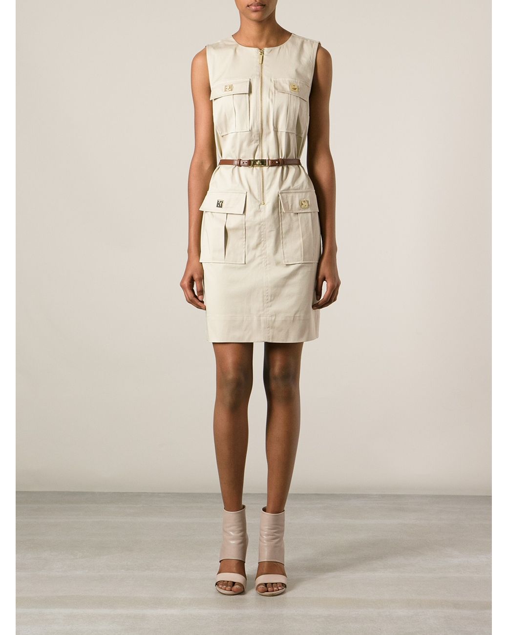 MICHAEL Michael Kors Cargo Dress in Natural | Lyst