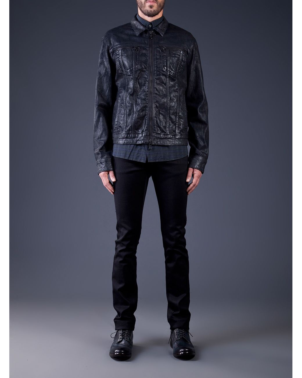 John varvatos waxed 2025 cotton jacket