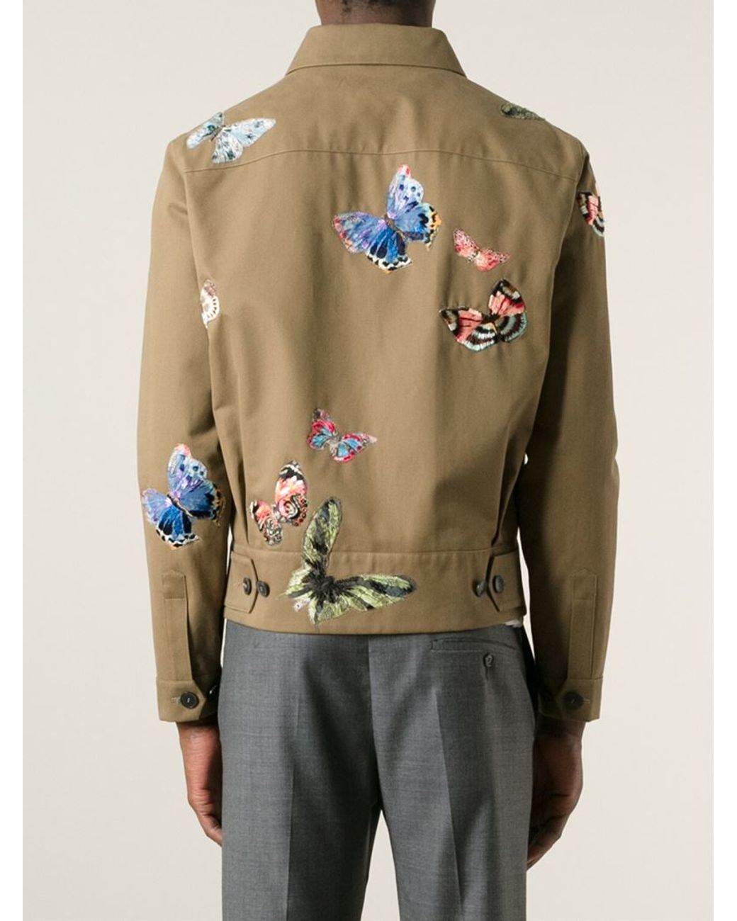 Valentino Butterfly Stitched Jacket in Green for Men | Lyst Valentino Butterfly Stitched Jacket in Green for Men | Lyst