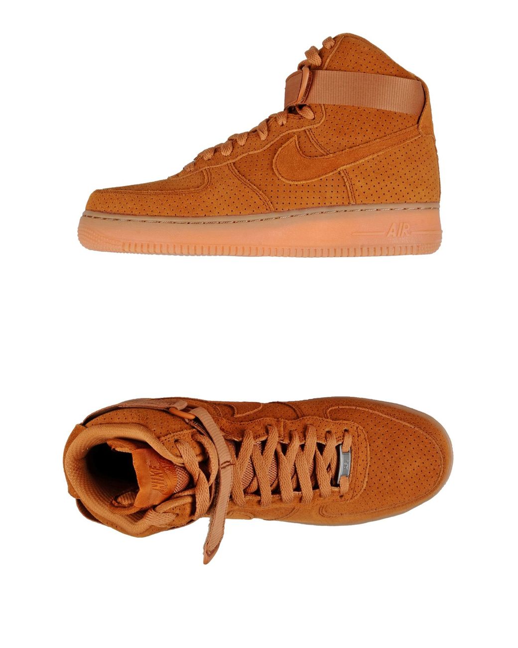 Brown high top air forces hot sale