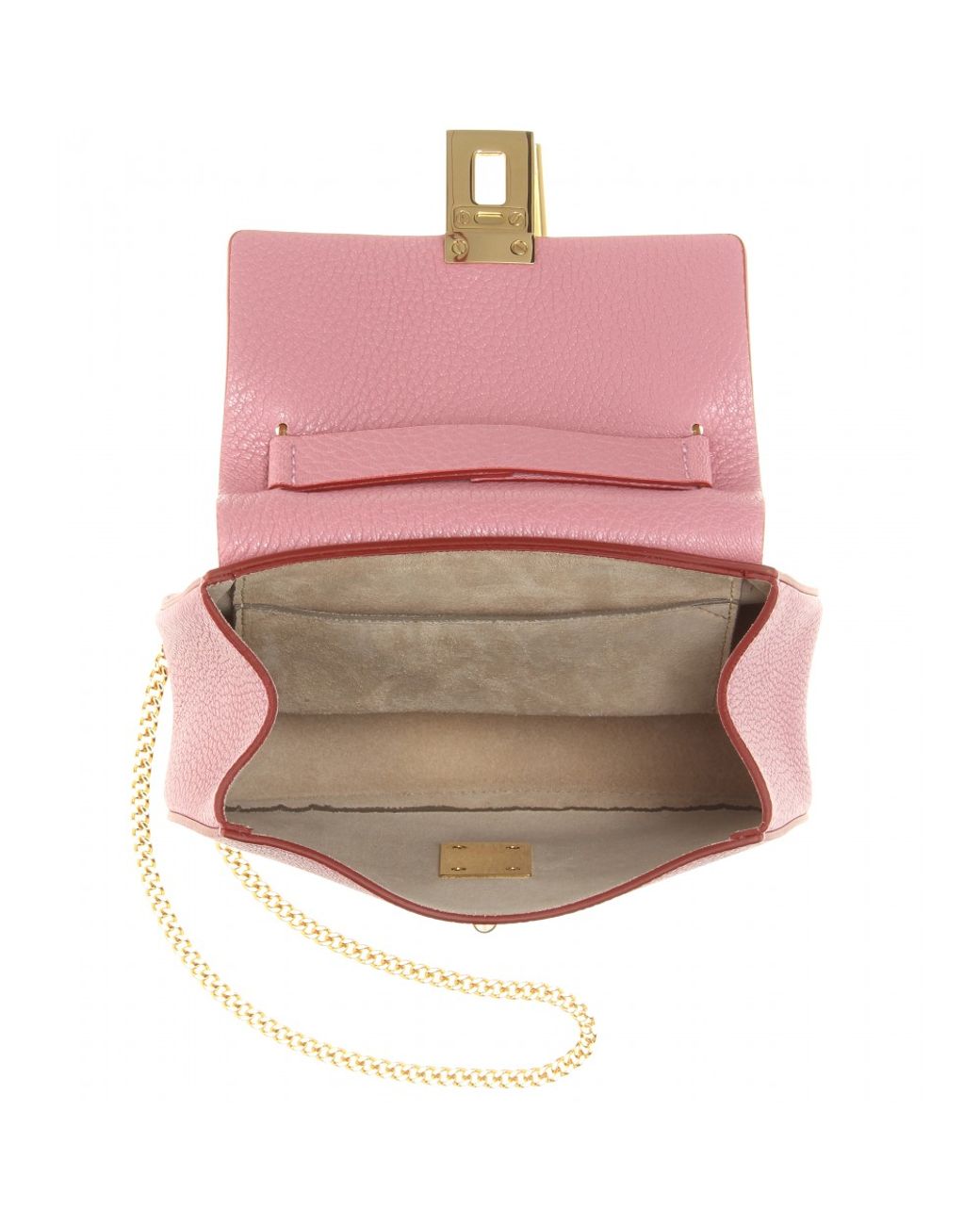 Chloé Drew Small Leather Shoulder Bag in Pink | Lyst