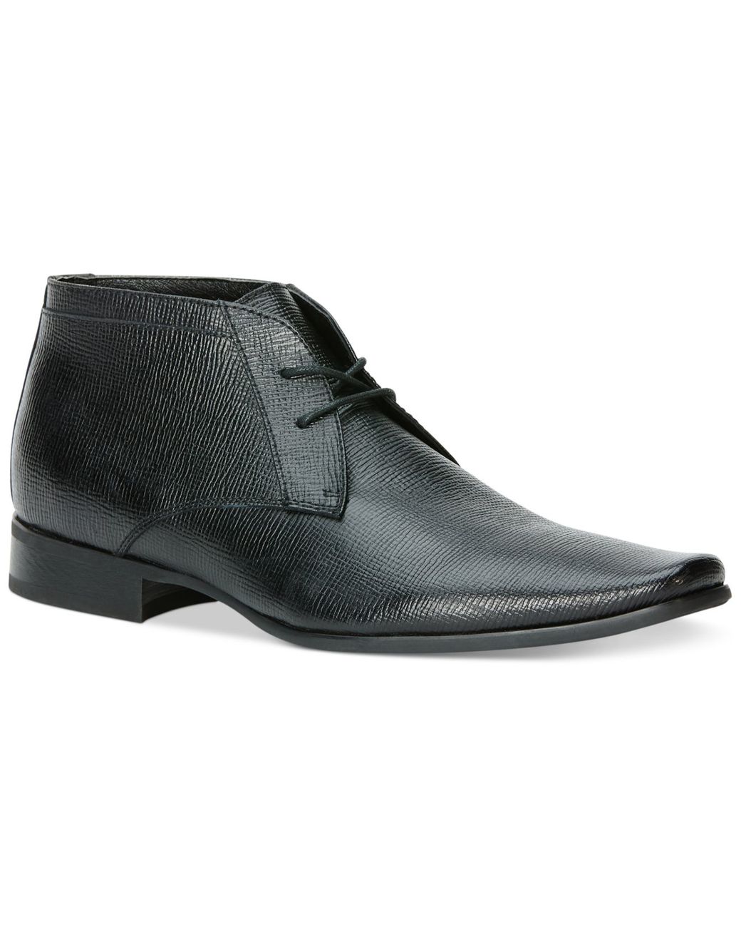 Calvin Klein Ballard Epi Textured Leather Boots in Black Leather (Black)  for Men | Lyst