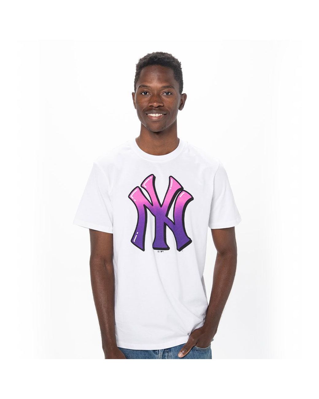 new york yankkees whitewash pinstripe raglan shirt