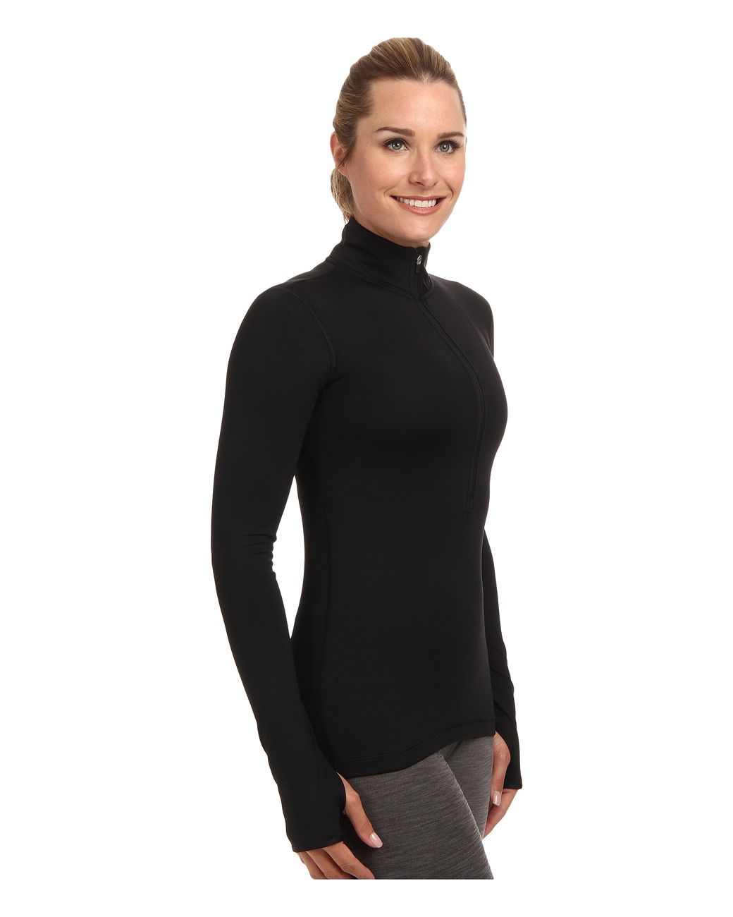 Nike Pro Hyperwarm 1 2 Zip 3.0 in Black Lyst