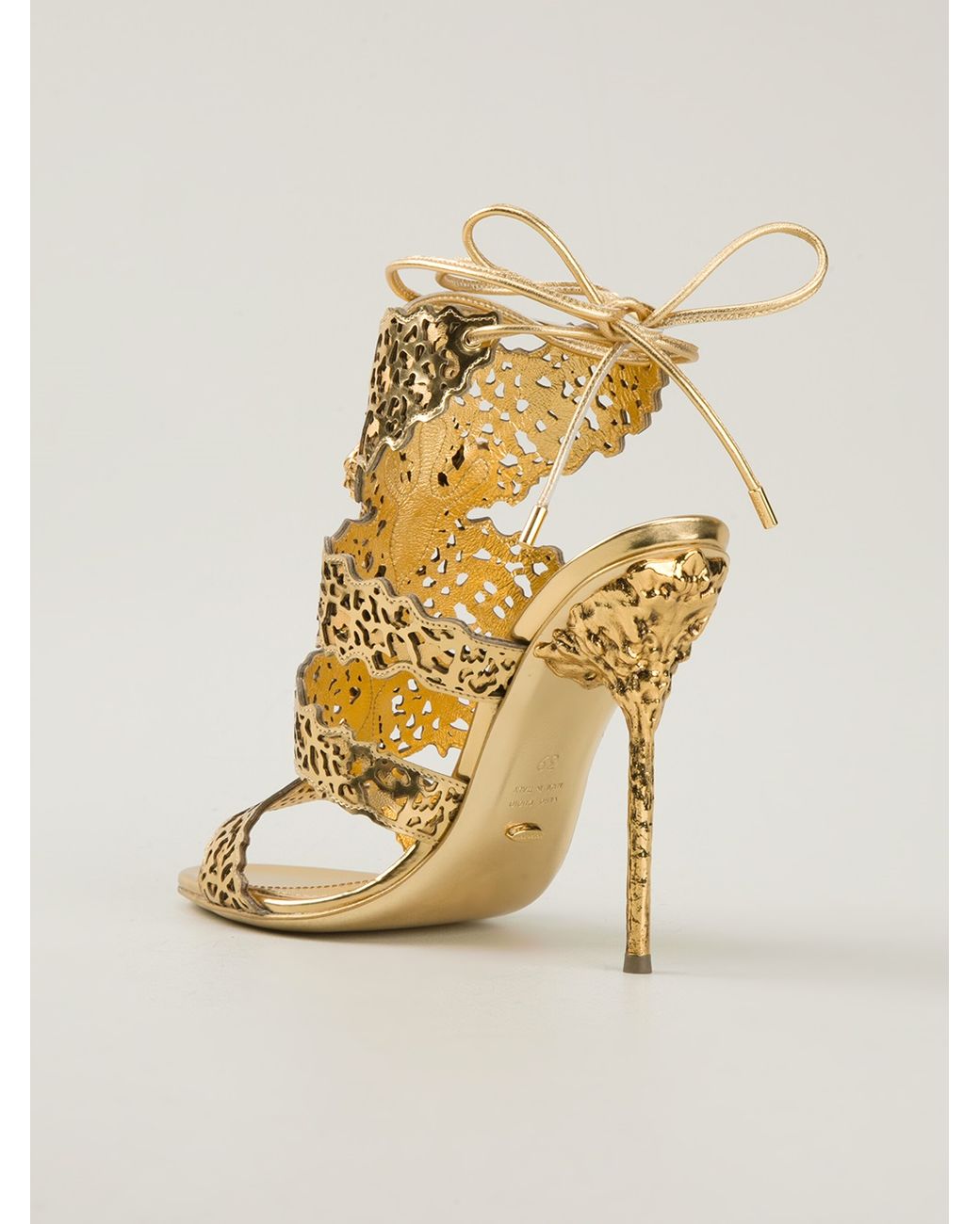 Sergio rossi deals gold sandals