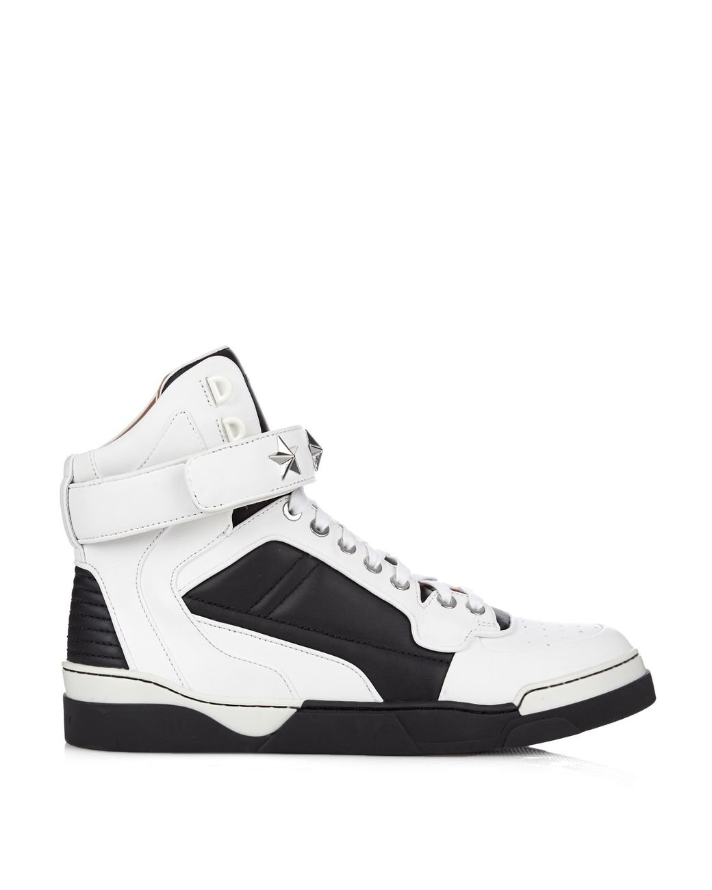 Givenchy Tyson Star-Studded Leather High-Top Sneakers in Black | Lyst