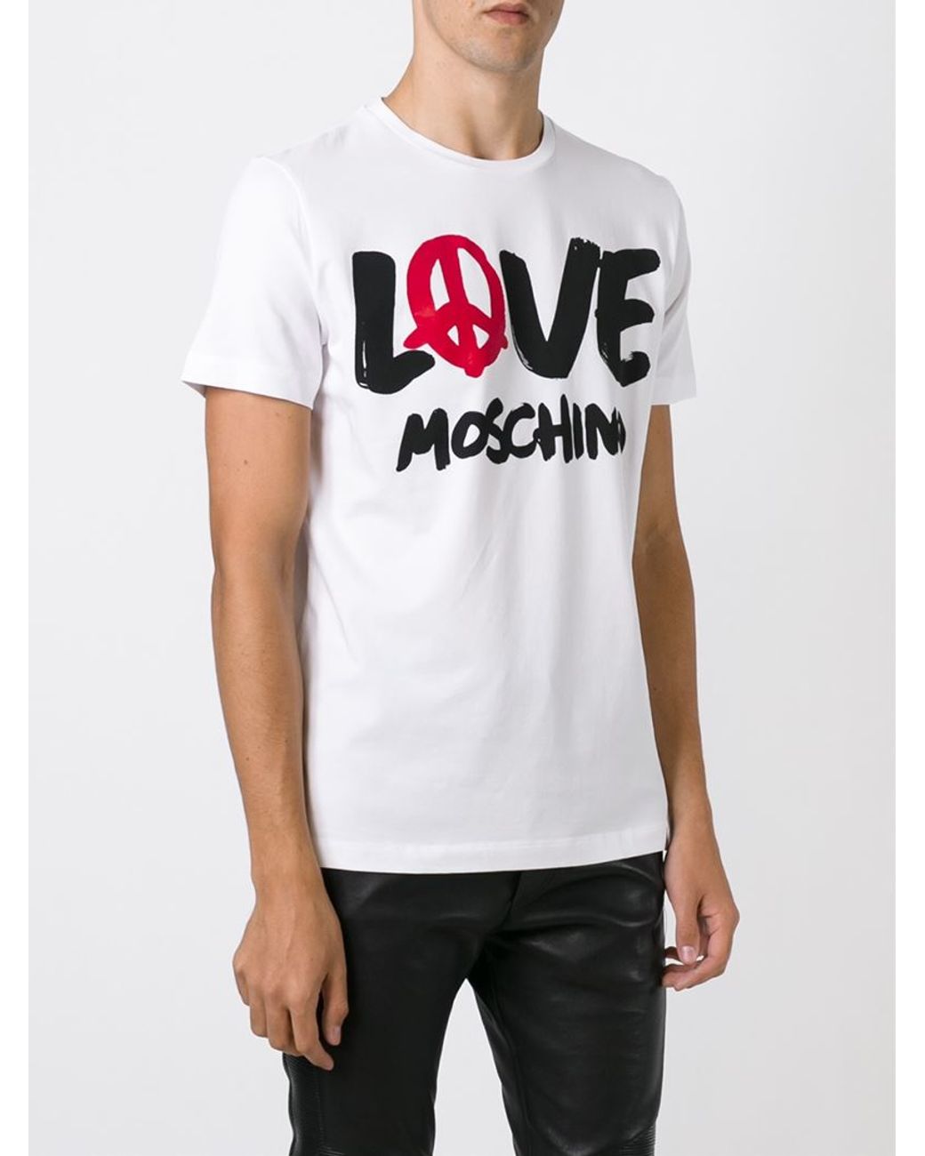 Details about   BNWT LOVE MOSCHINO FRAME LOGO EMBOSSED 3D PRINT T-SHIRT WHITE & BLACK RARE 