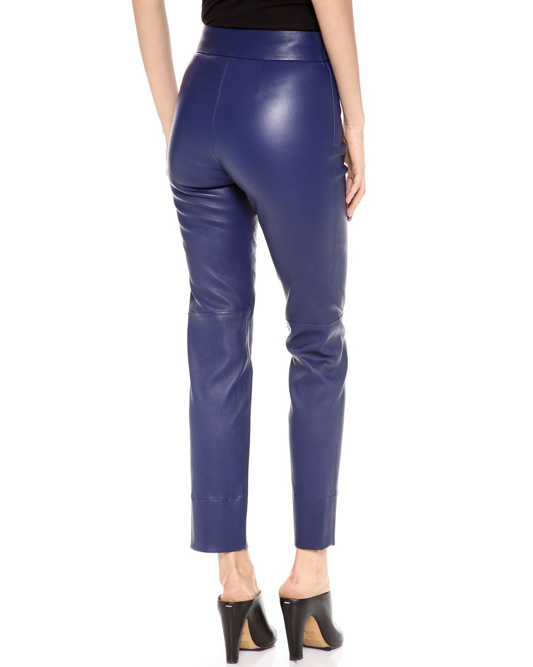 Maison Ullens Stretch Leather Pants Dark Purple | Lyst