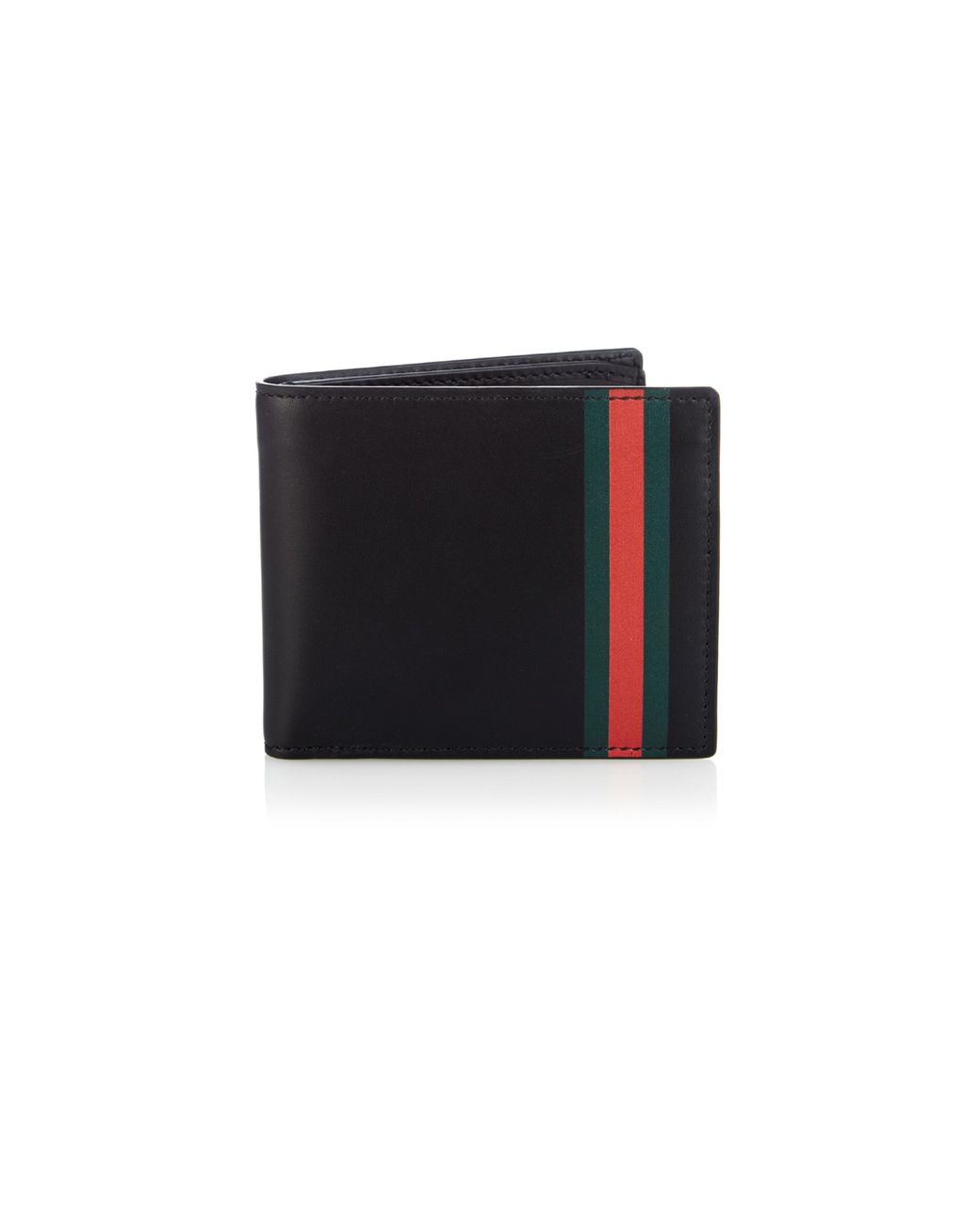 Terminologie doos wakker worden Gucci Web Stripe Leather Wallet in Black for Men | Lyst