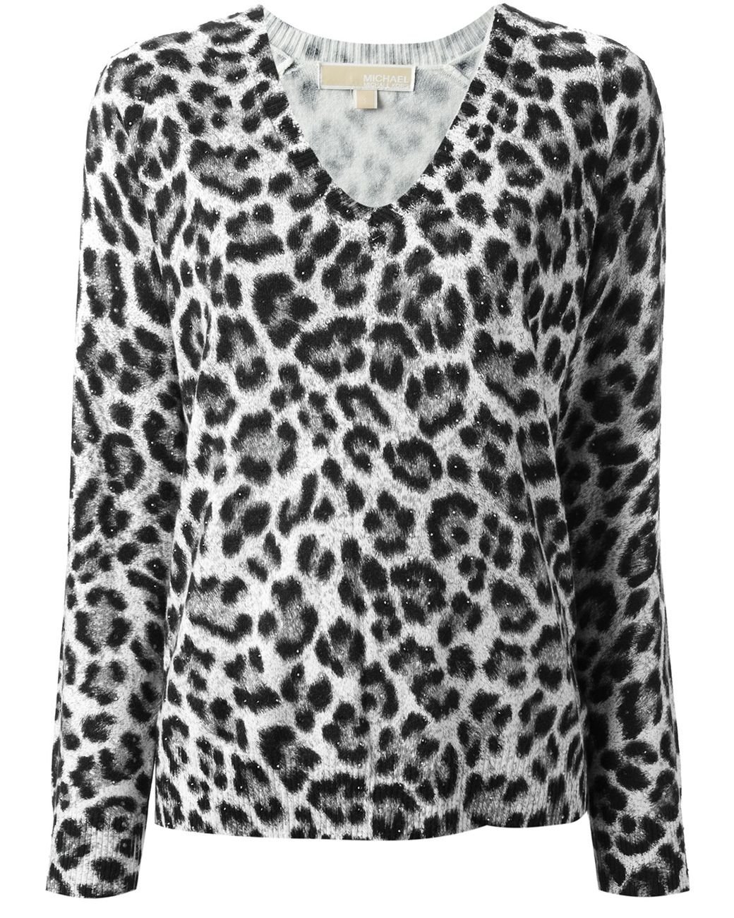 MICHAEL Michael Kors Leopard Print Sweater in Black Lyst