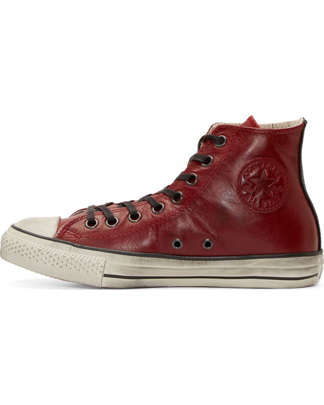 chuck taylor red leather