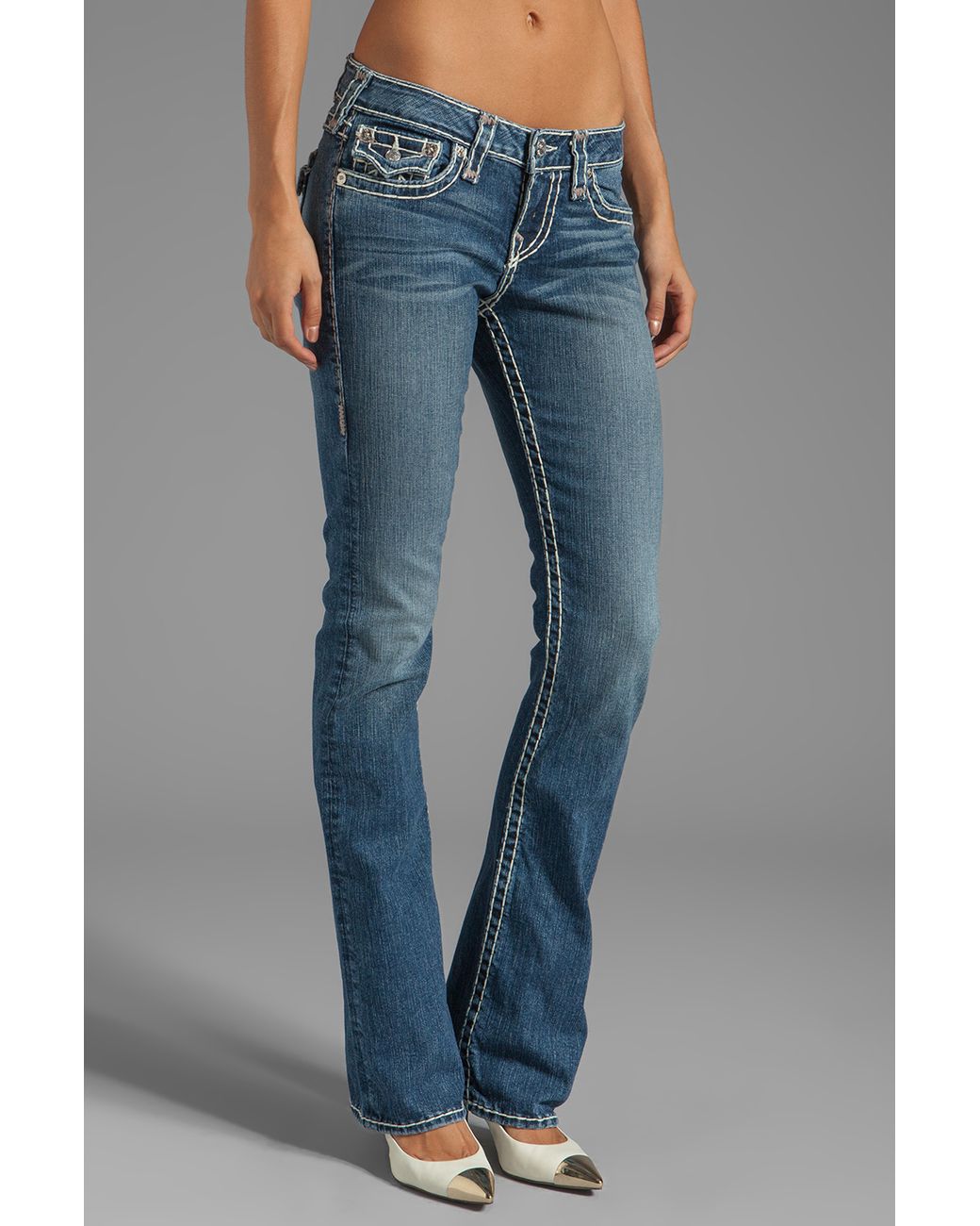 True Religion Becky Super T Bootcut in Dewey Ave in Blue | Lyst
