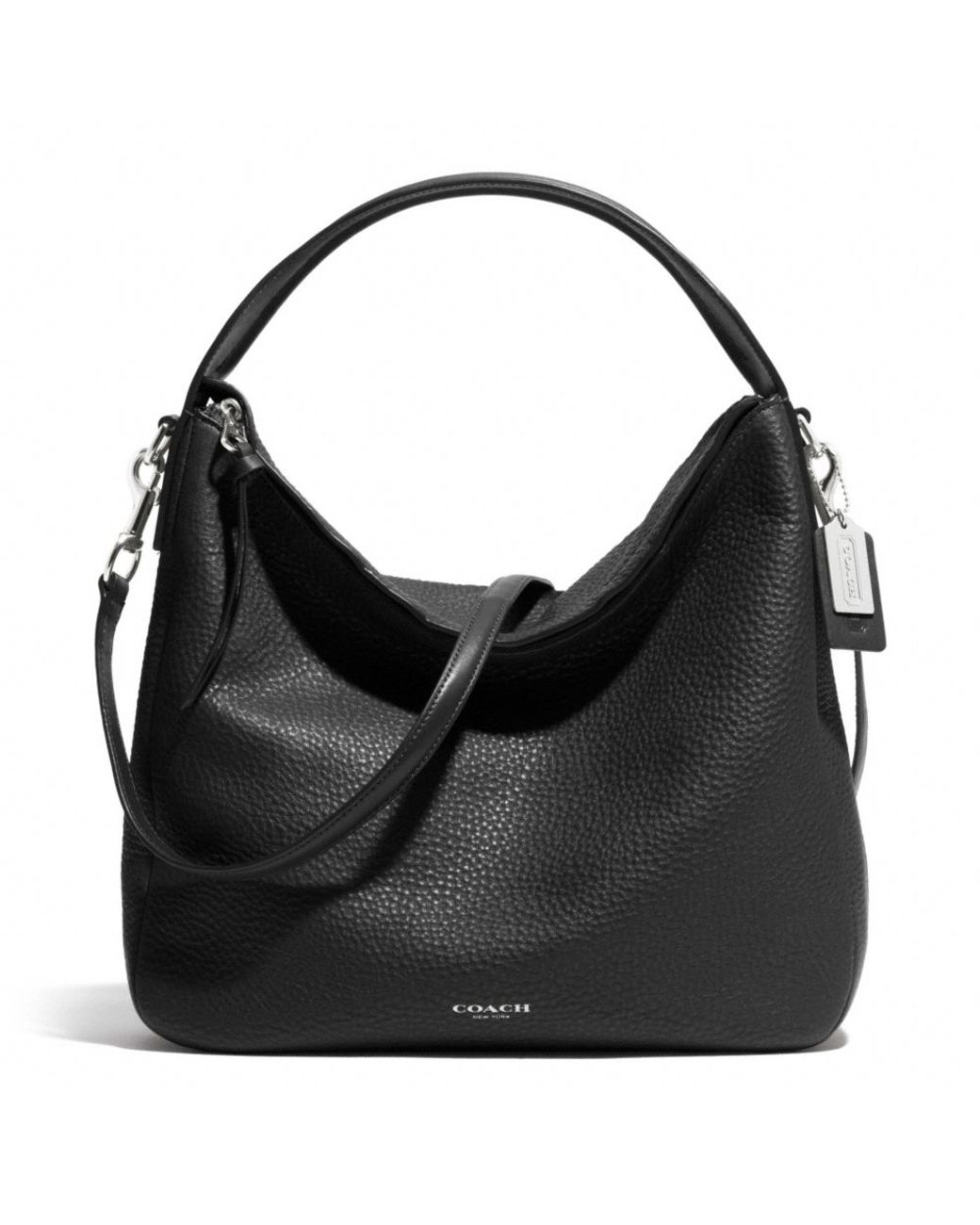 COACH Bleecker Sullivan Hobo In Pebbled Leather in Black Lyst