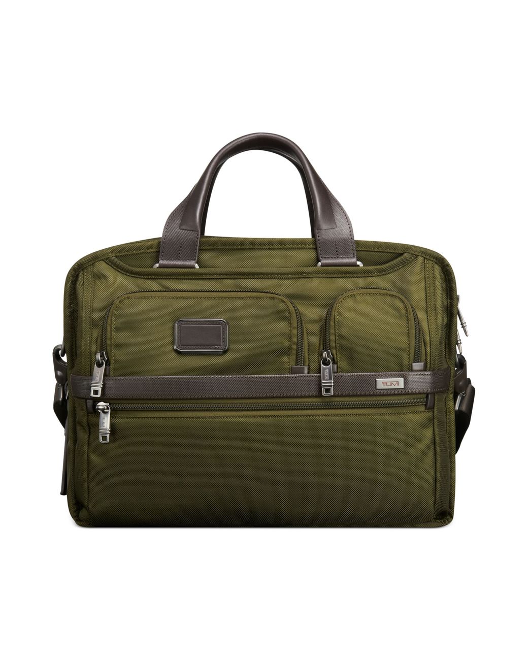 Tumi Alpha 2 Expandable Organizer Laptop Briefcase in Green for