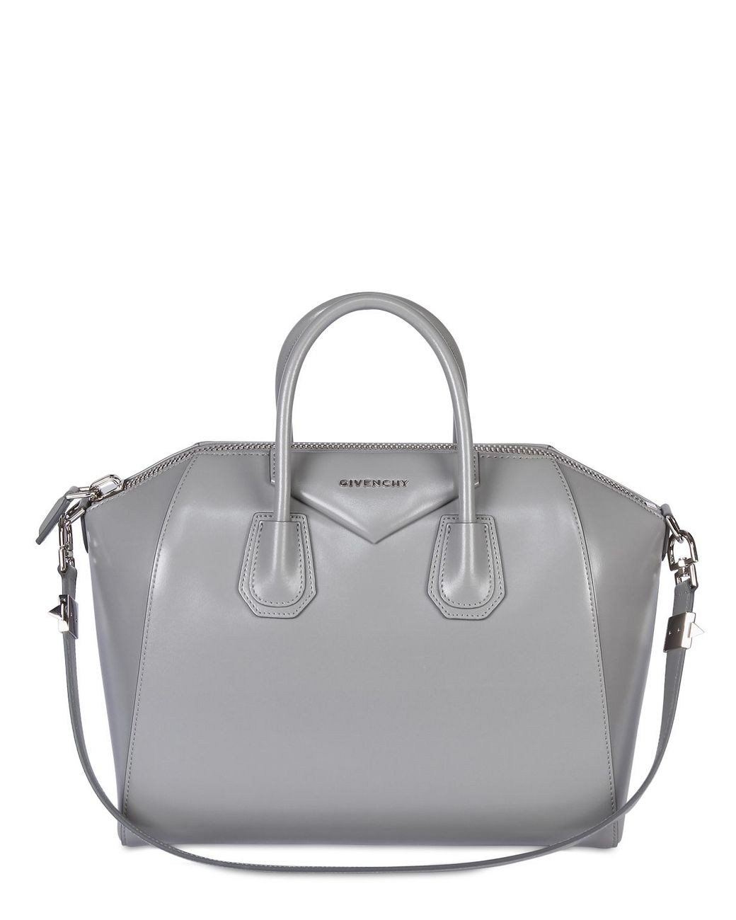 Givenchy Medium Antigona Shiny Smooth Leather Bag in Gray | Lyst