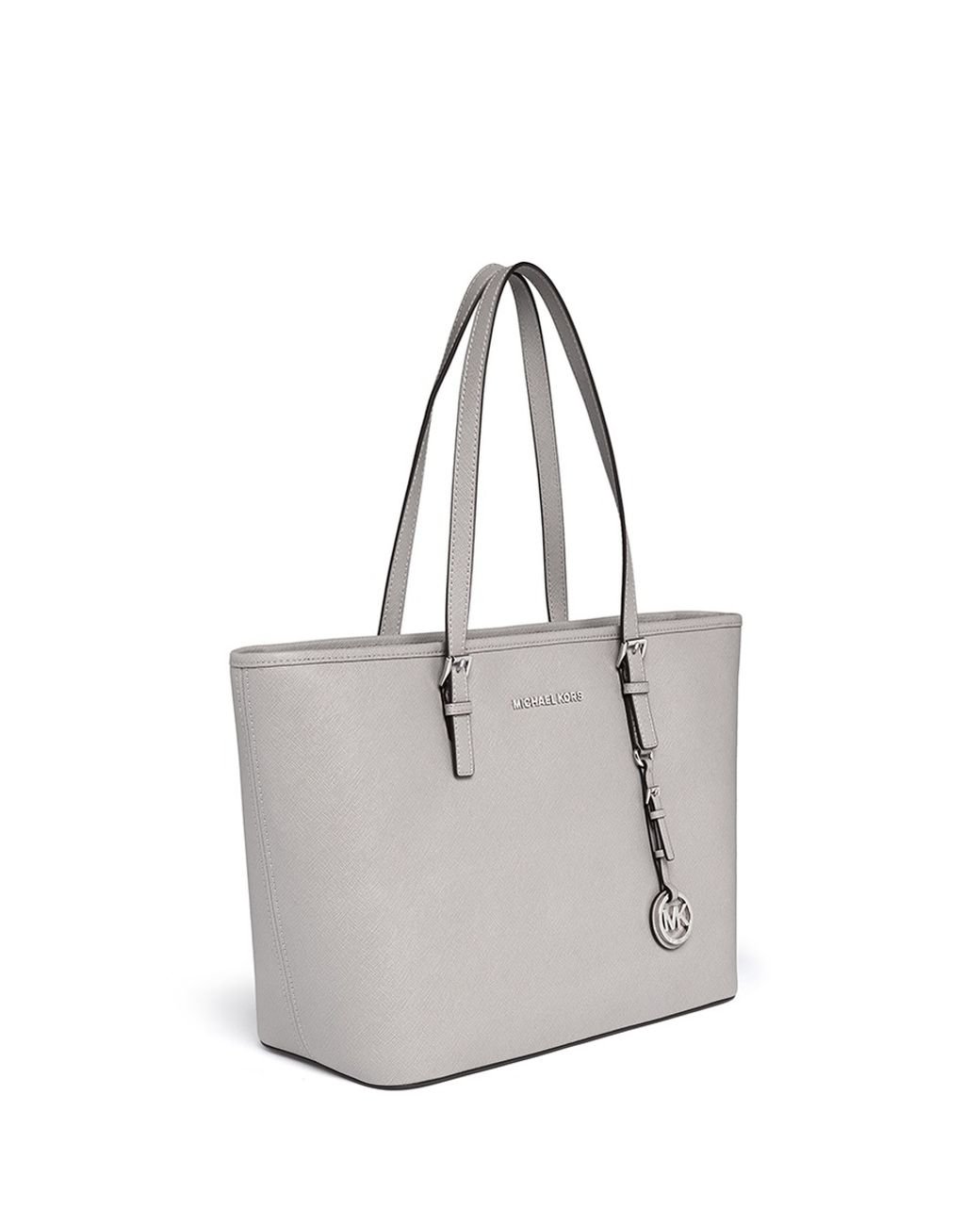 MICHAEL KORS Grey Jet Set Large Saffiano Leather Bag #41130 – ALL YOUR BLISS