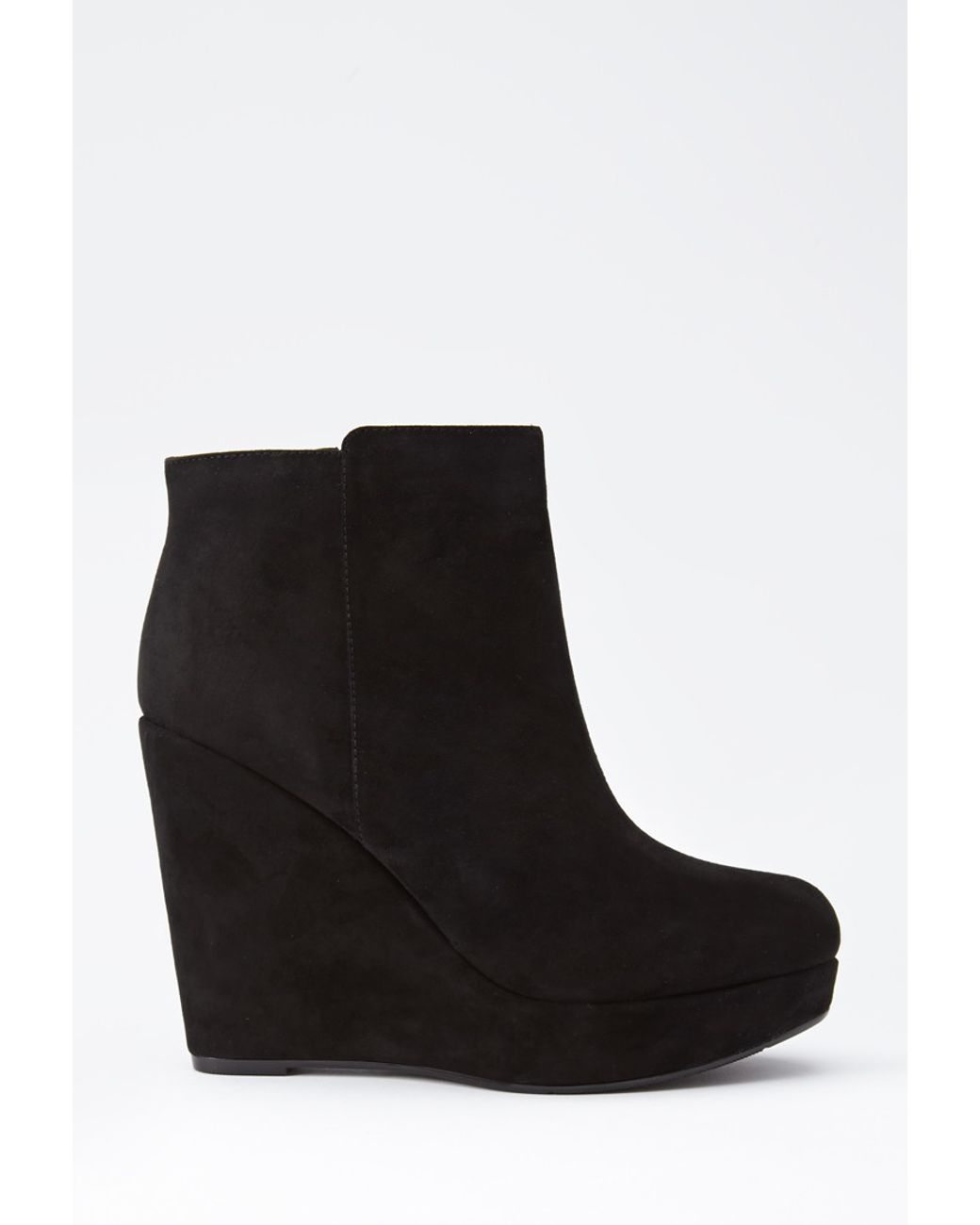 Forever 21 Faux Suede Wedge Booties in 