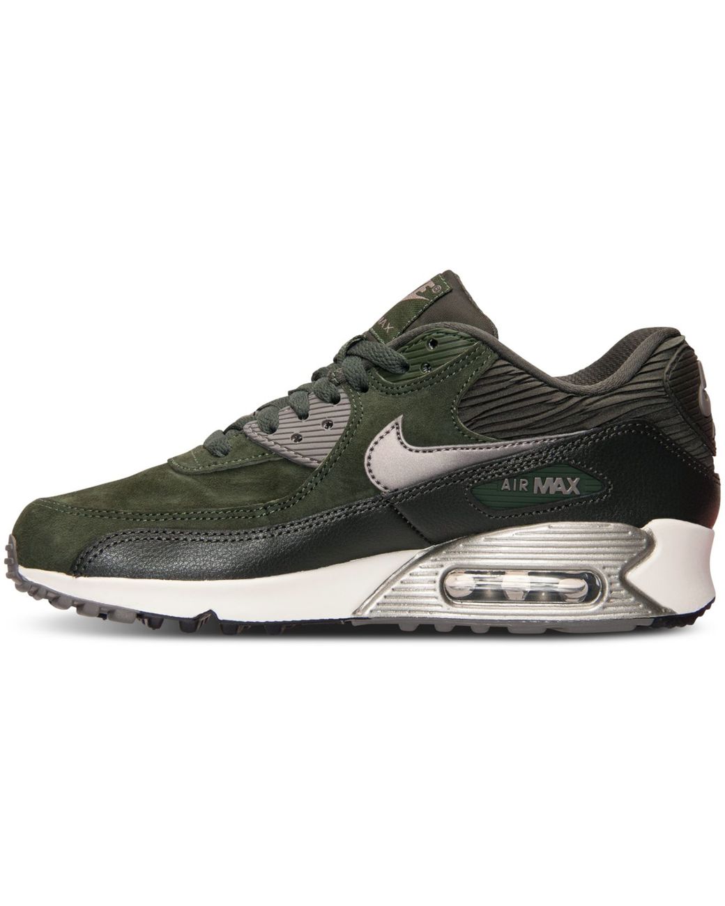 Nike Women's Air Max 90 Leather Running Sneakers From Finish Line in Green  | Lyst