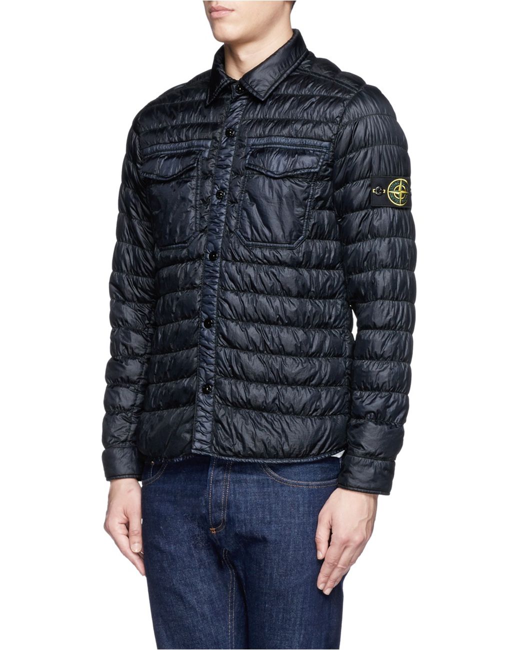 Stone Island Padded Puffer Jacket in Black for Men | Lyst