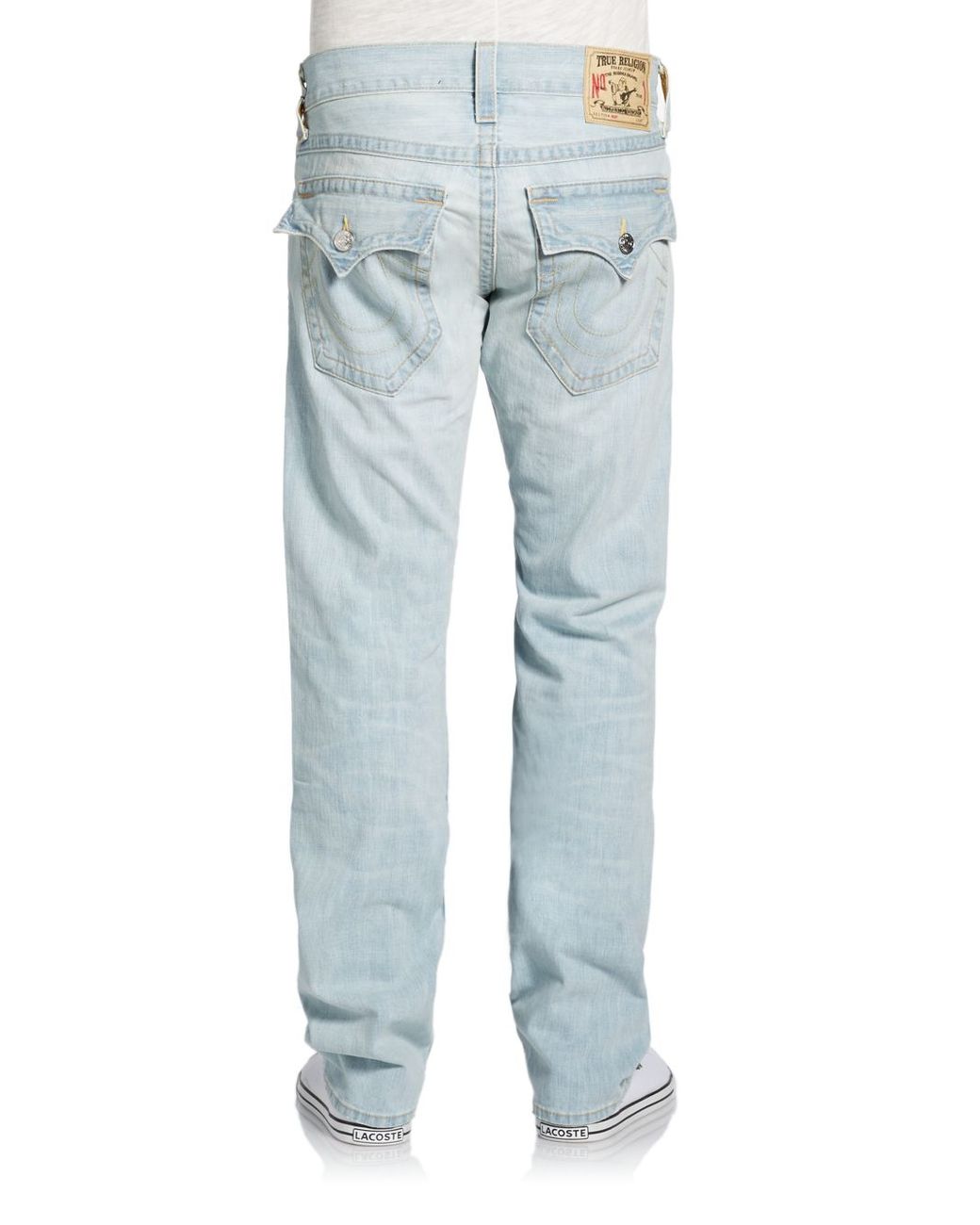 True Religion Ricky Distressed Straightleg Jeans in Blue for Men | Lyst
