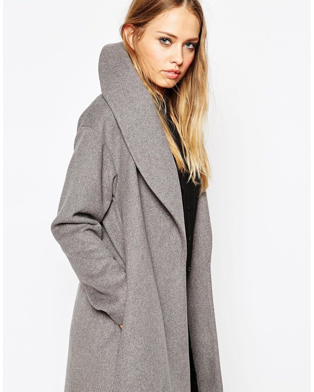 Gray swing deals coat