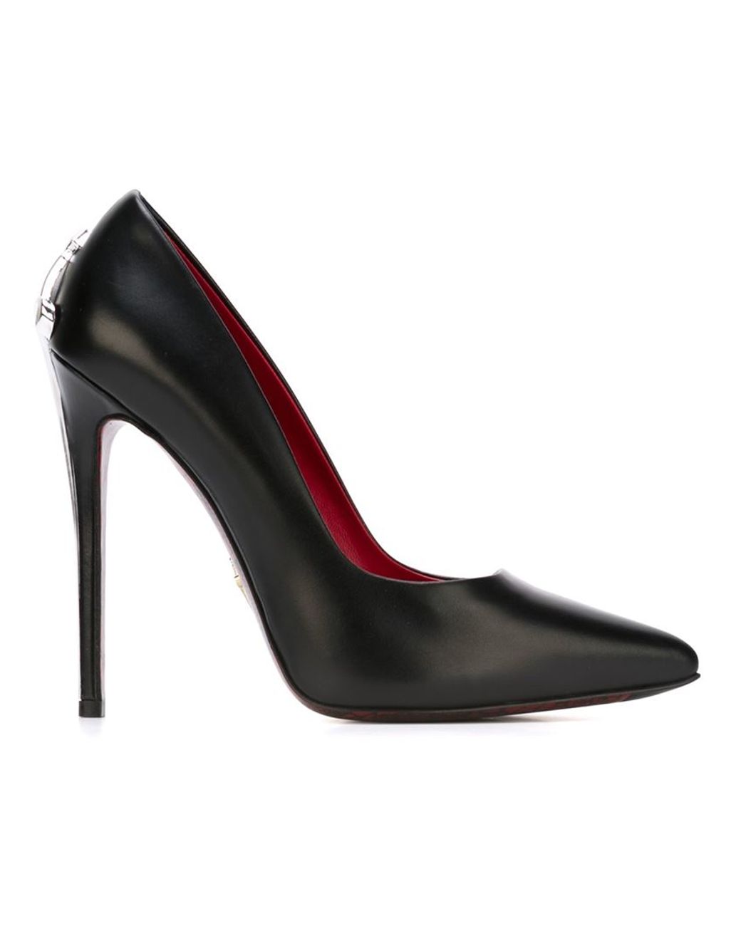 Cesare Paciotti Goatskin Stiletto Pumps in Black Lyst