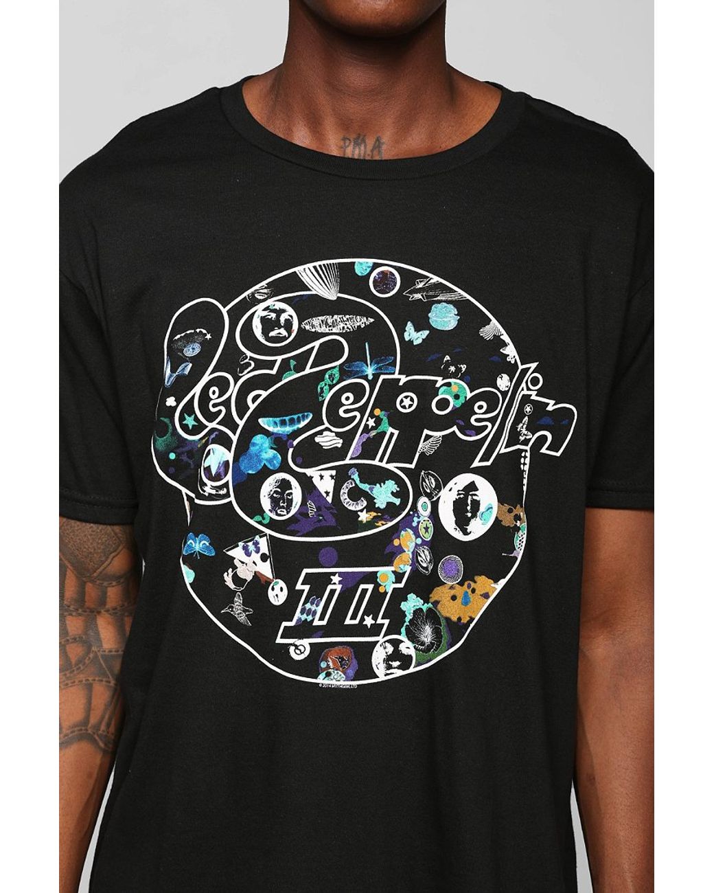 Urban Outfitters Led Zeppelin Iii Tee in Black for Men | Lyst