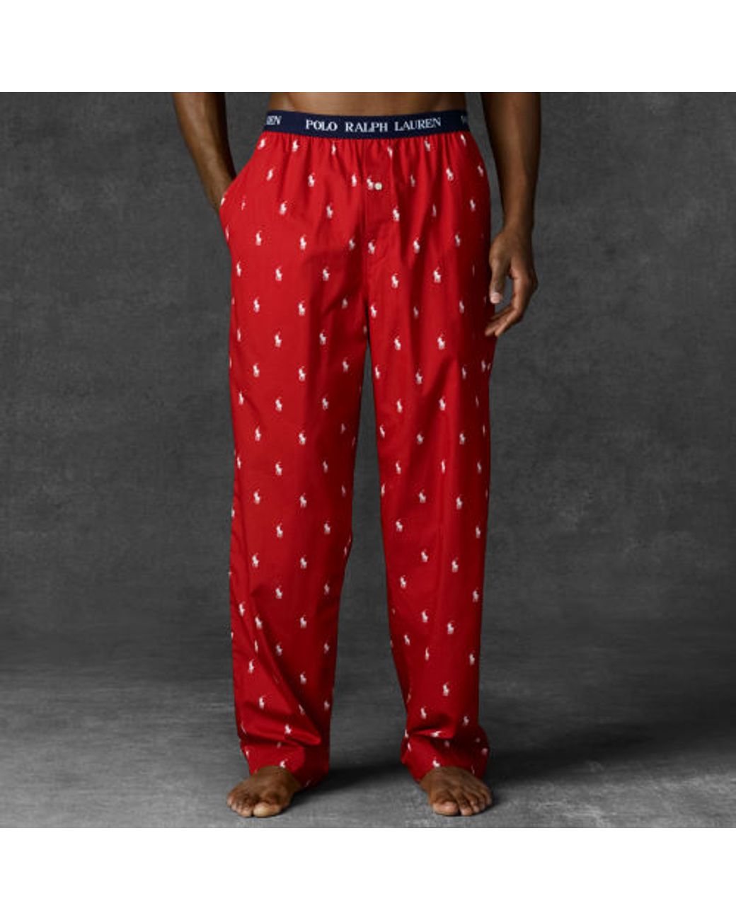 Polo Ralph Lauren Allover Pony Sleep Pant in Red for Men | Lyst