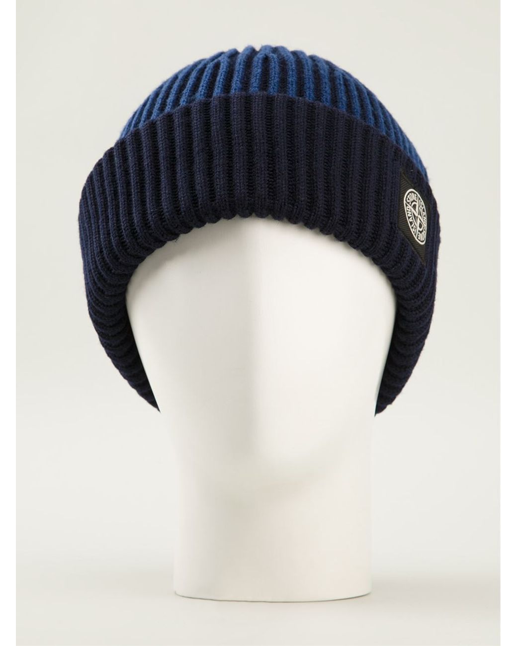 Stone Island Wool Twotone Beanie in 