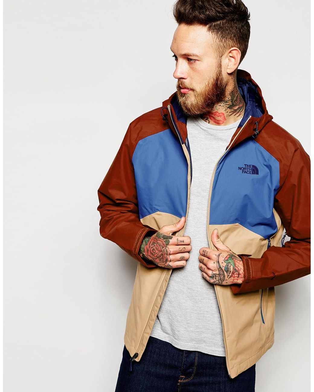 The North Face Stratos Jacket With Mesh Lining in Beige (Red) for Men | Lyst