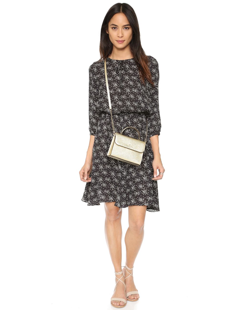 Kate Spade Mini Nora Cross Body Bag - Gold in Metallic | Lyst