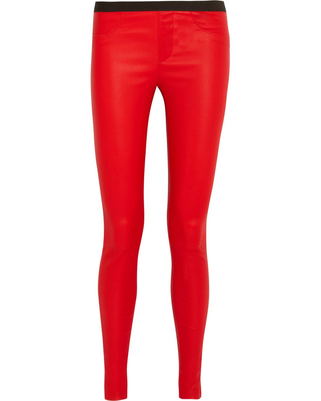 Helmut Lang Leather Leggings in Red | Lyst UK