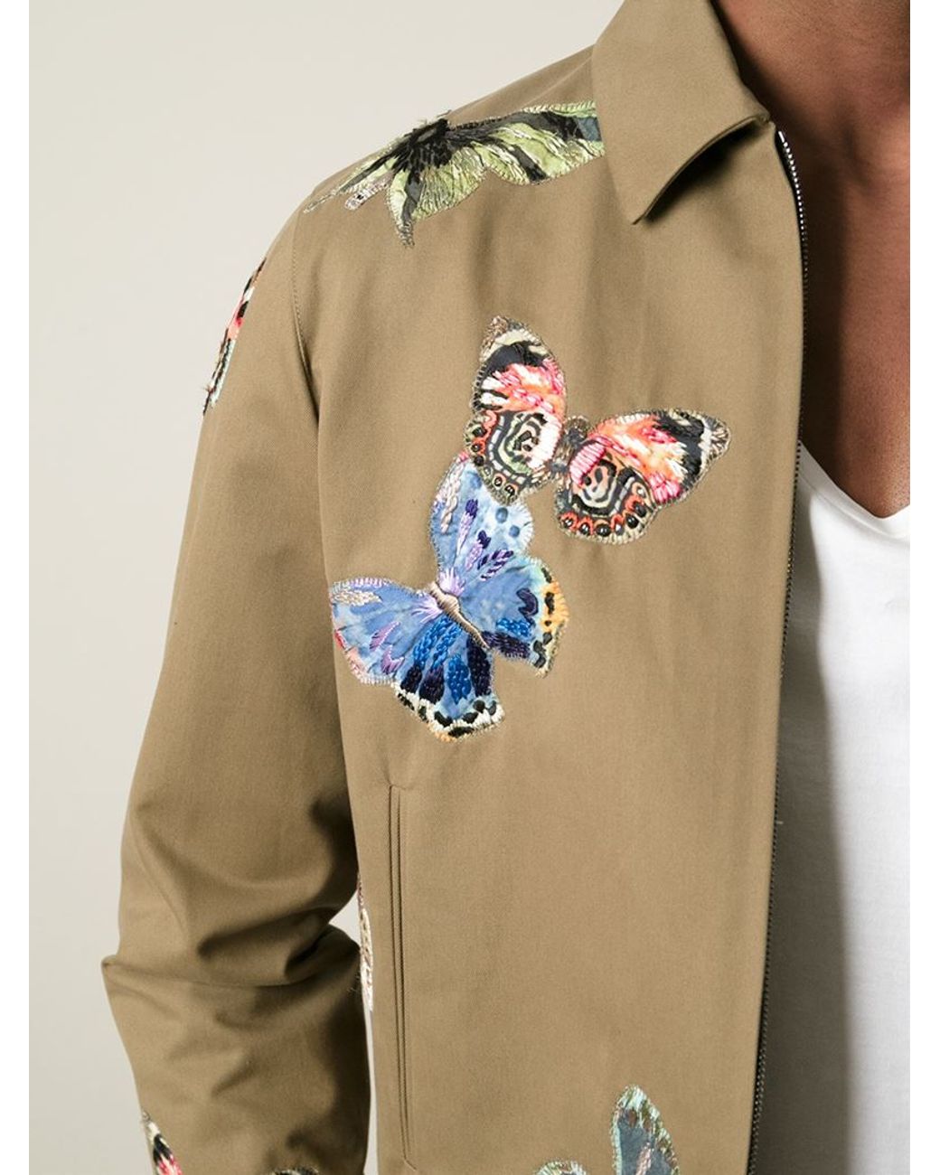 Valentino Butterfly Stitched Jacket in Green for Men | Lyst Valentino Butterfly Stitched Jacket in Green for Men | Lyst