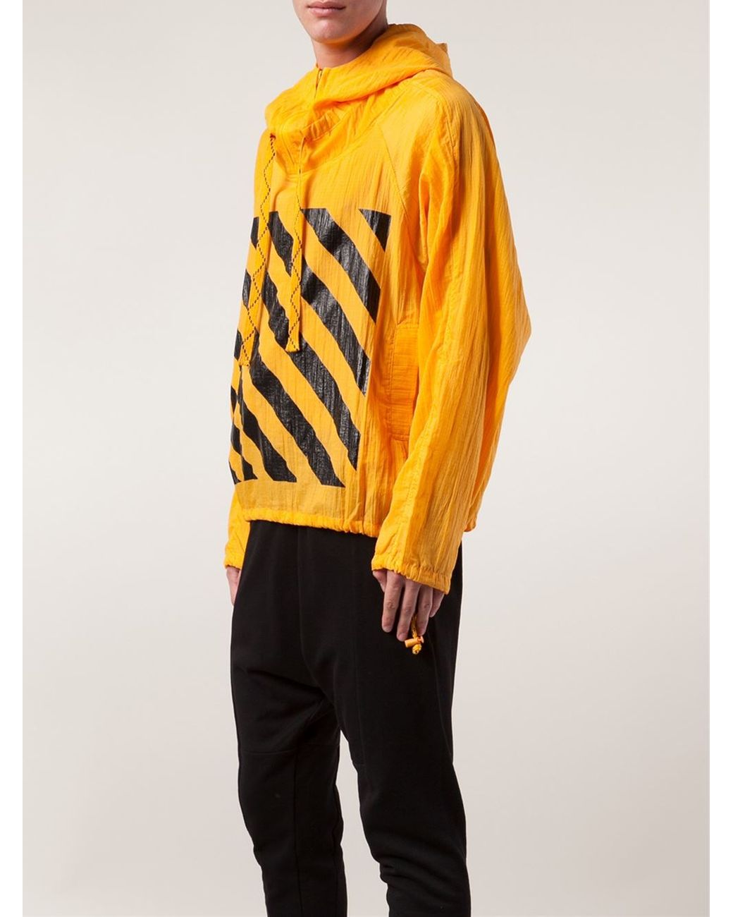 Off-White c/o Virgil Abloh Windbreaker Jacket in Yellow for Men | Lyst
